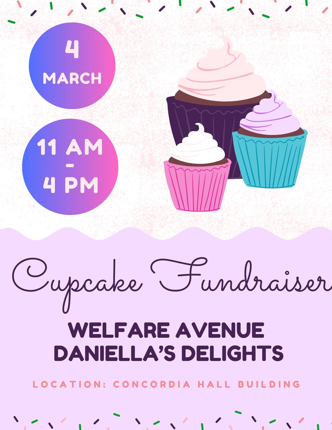 Cupcake Fundraiser, with Daniella’s Delights